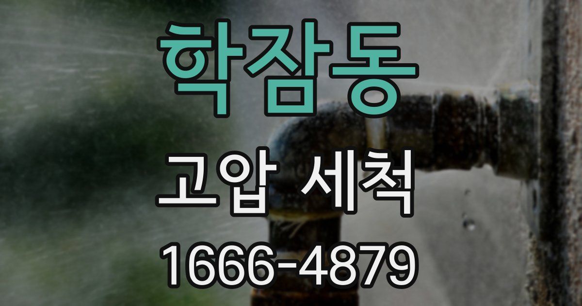 학잠동 고압 세척