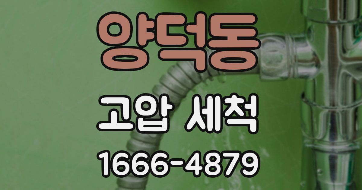 양덕동 고압 세척