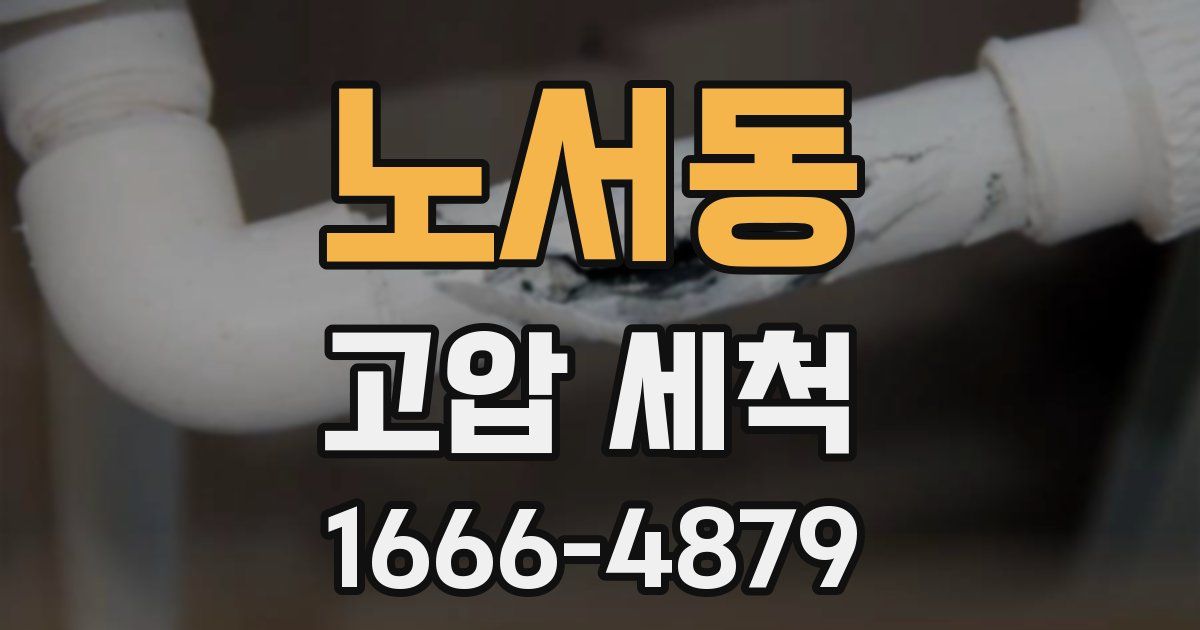 노서동 고압 세척