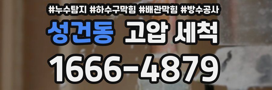 성건동 고압 세척