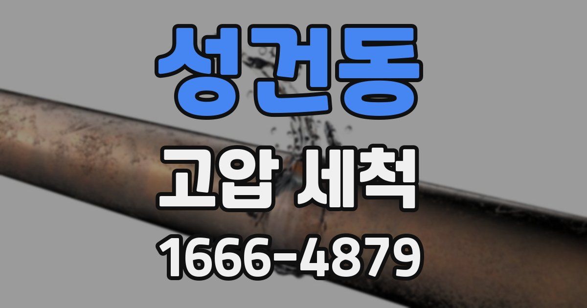 성건동 고압 세척