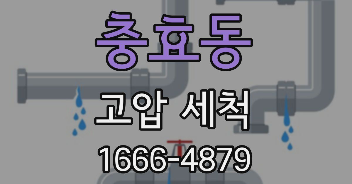 충효동 고압 세척
