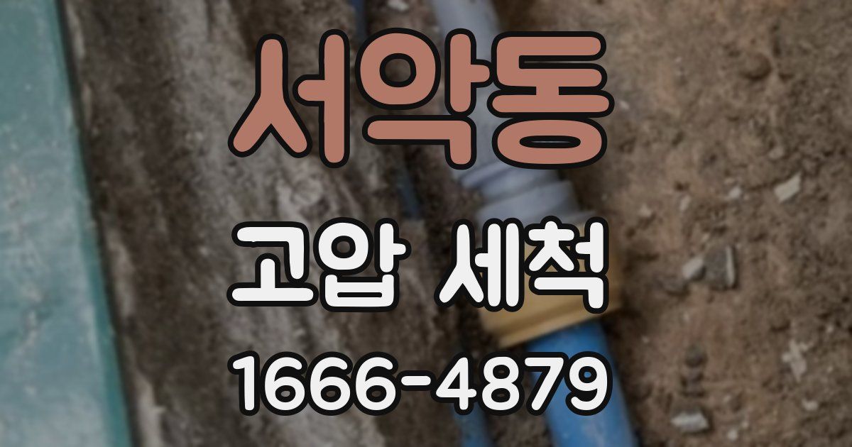 서악동 고압 세척