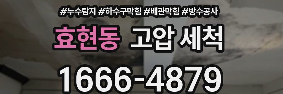 효현동 고압 세척