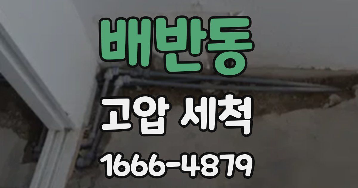 배반동 고압 세척