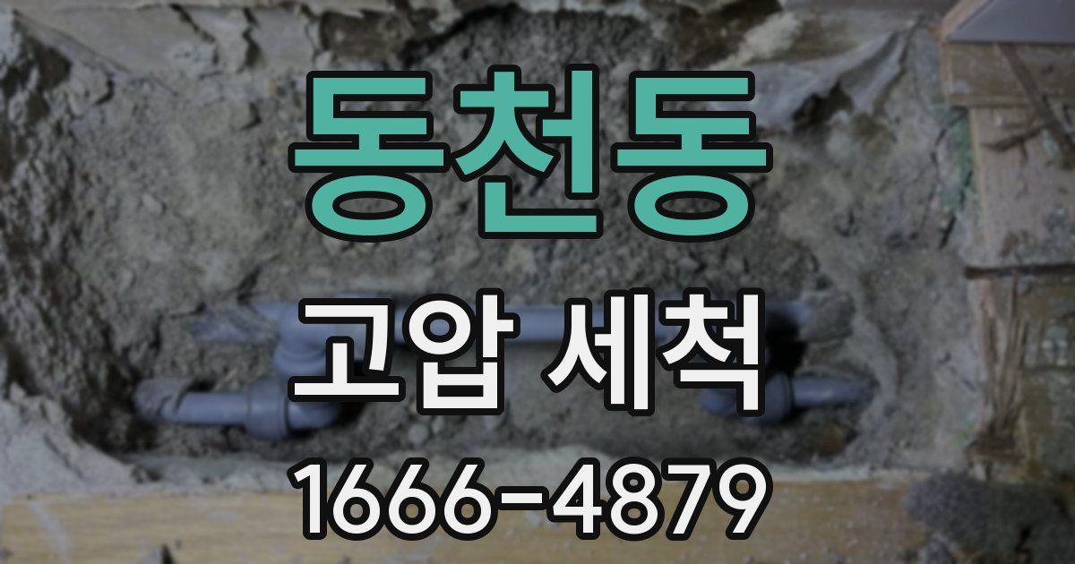 동천동 고압 세척