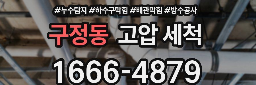 구정동 고압 세척