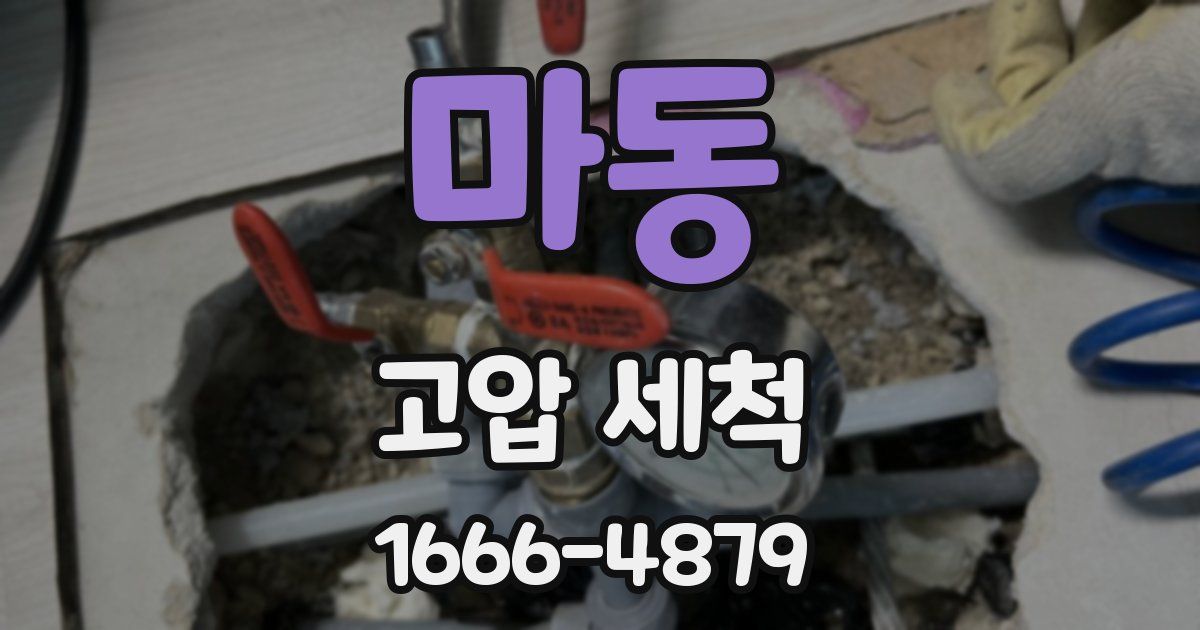 마동 고압 세척