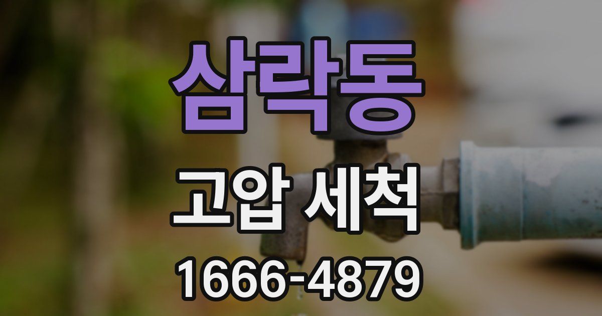 삼락동 고압 세척