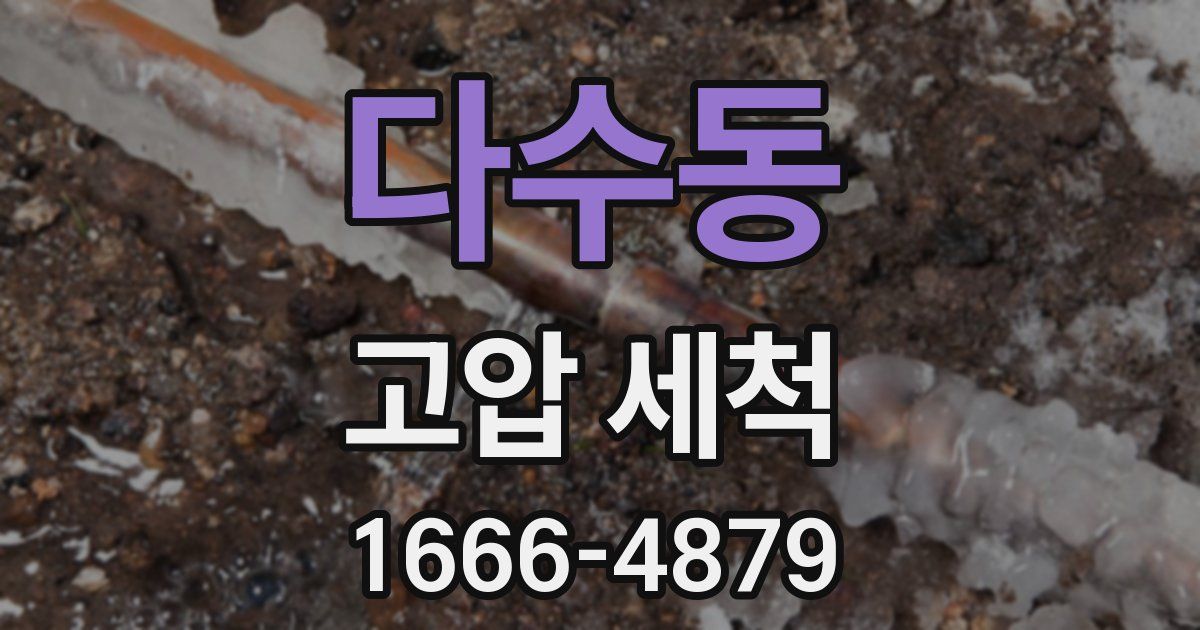다수동 고압 세척