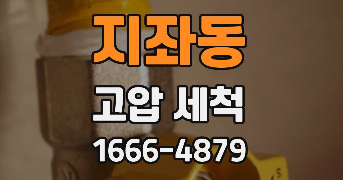 지좌동 고압 세척