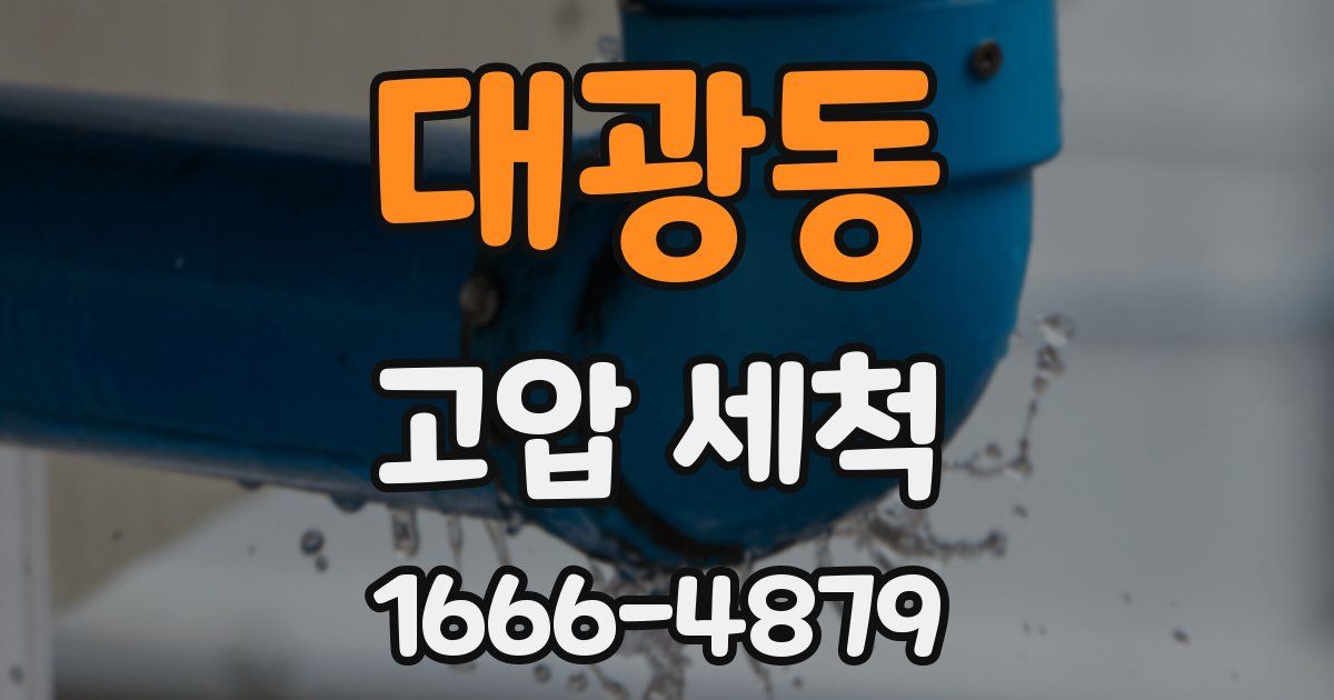 대광동 고압 세척