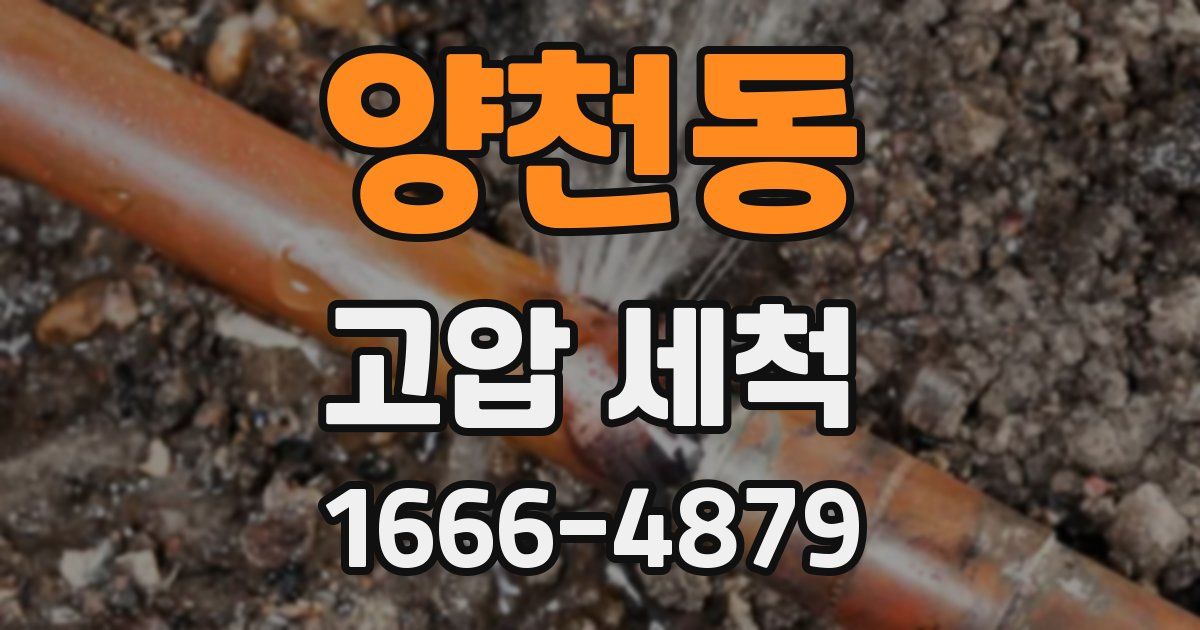 양천동 고압 세척