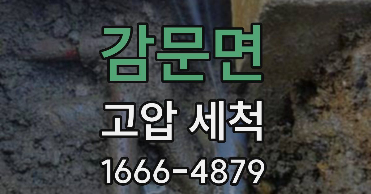 감문면 고압 세척