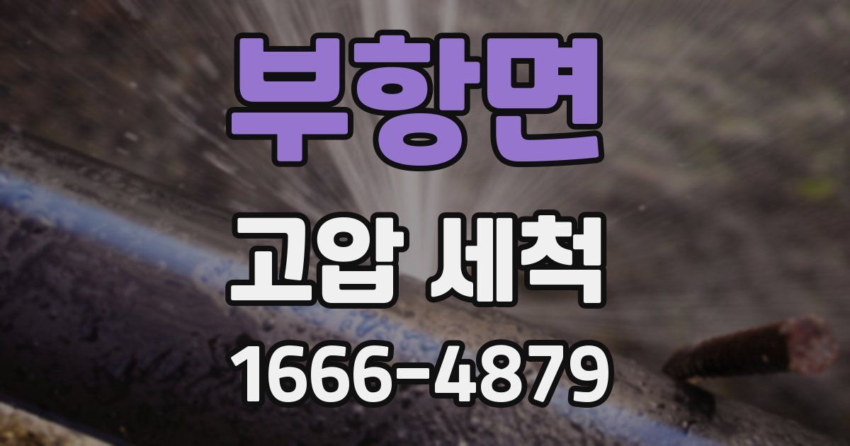 부항면 고압 세척