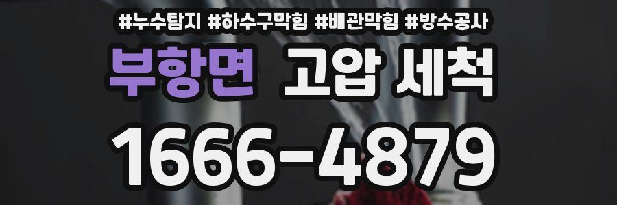 부항면 고압 세척
