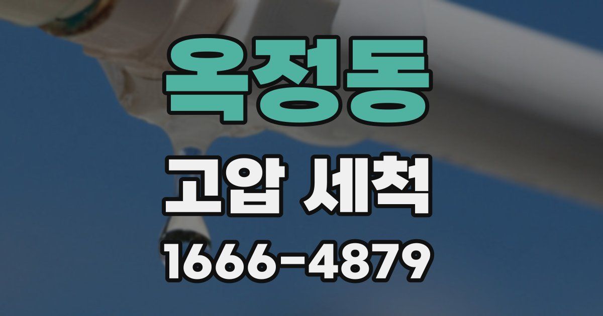 옥정동 고압 세척