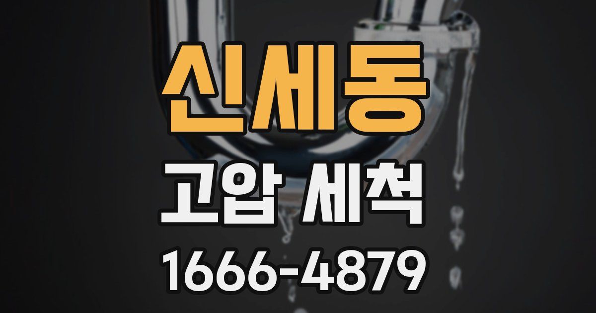 신세동 고압 세척