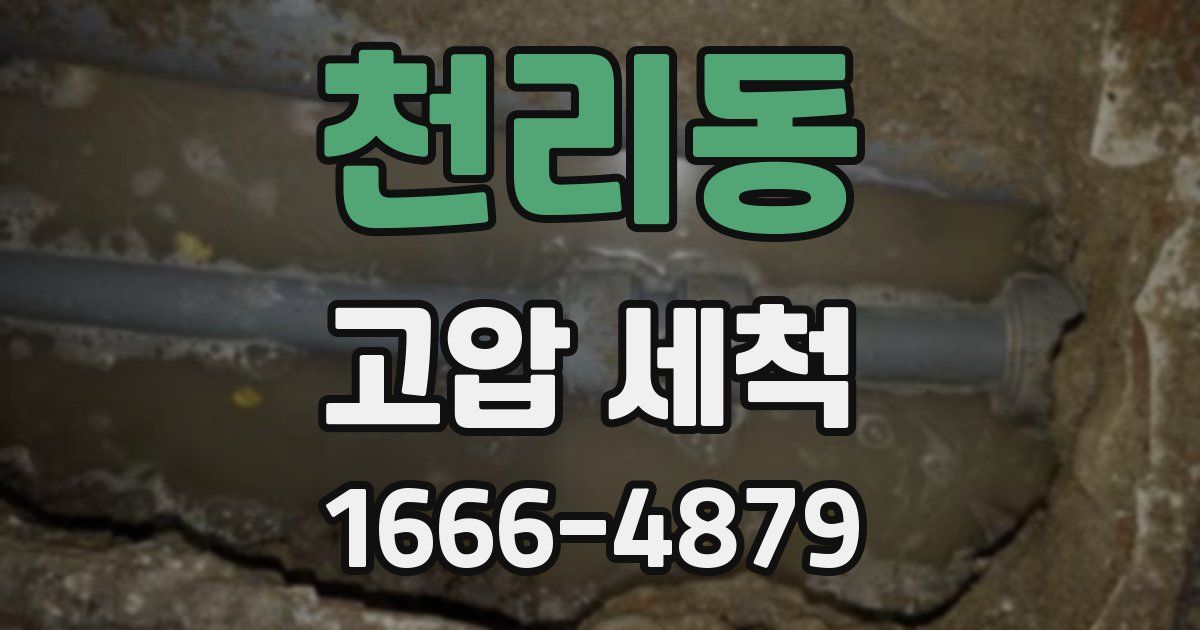 천리동 고압 세척