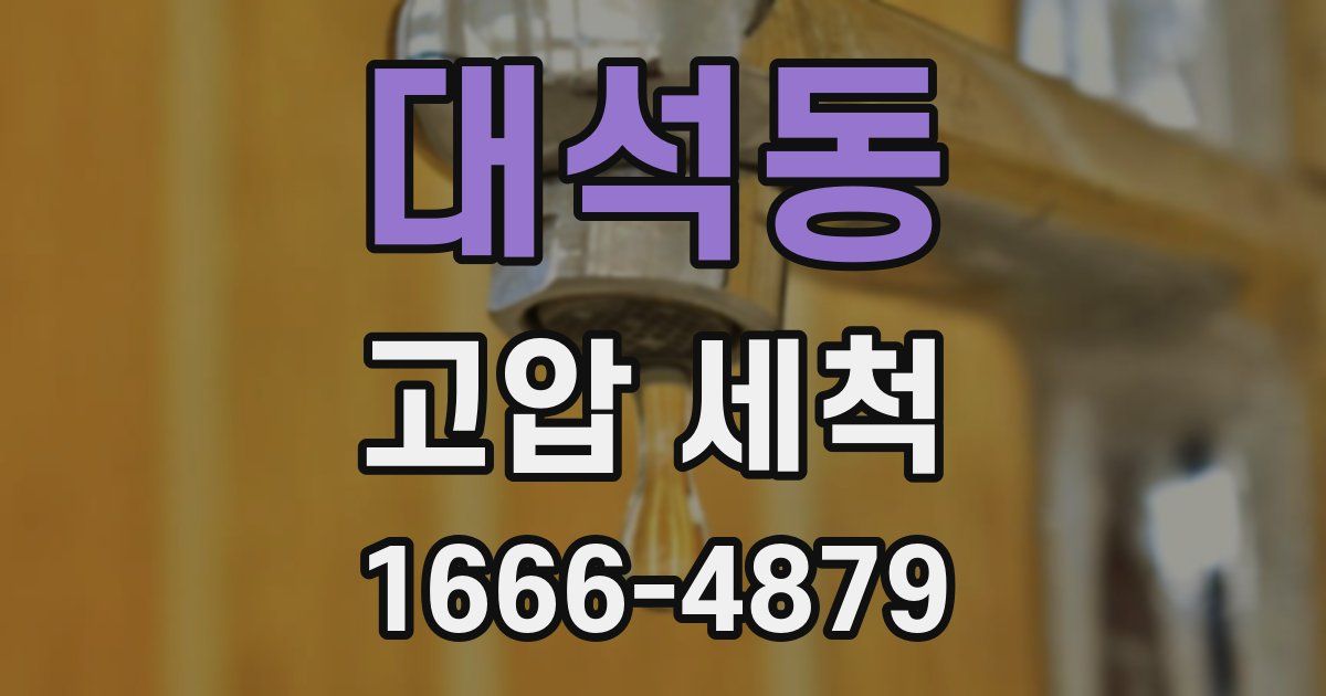 대석동 고압 세척