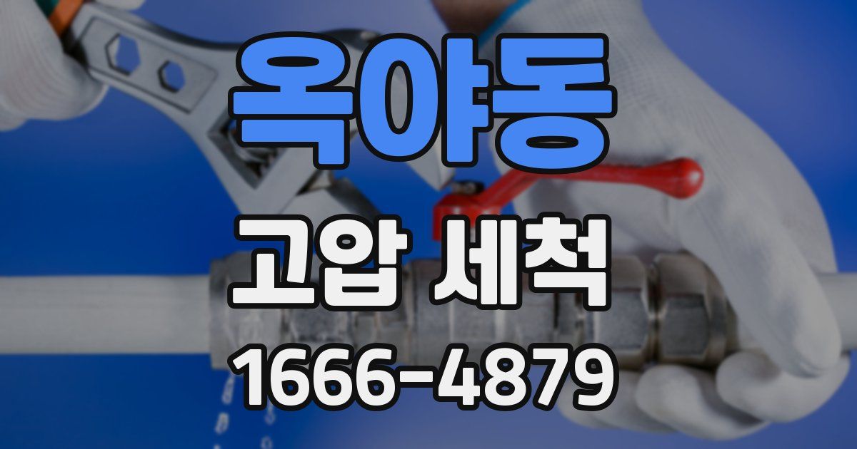 옥야동 고압 세척