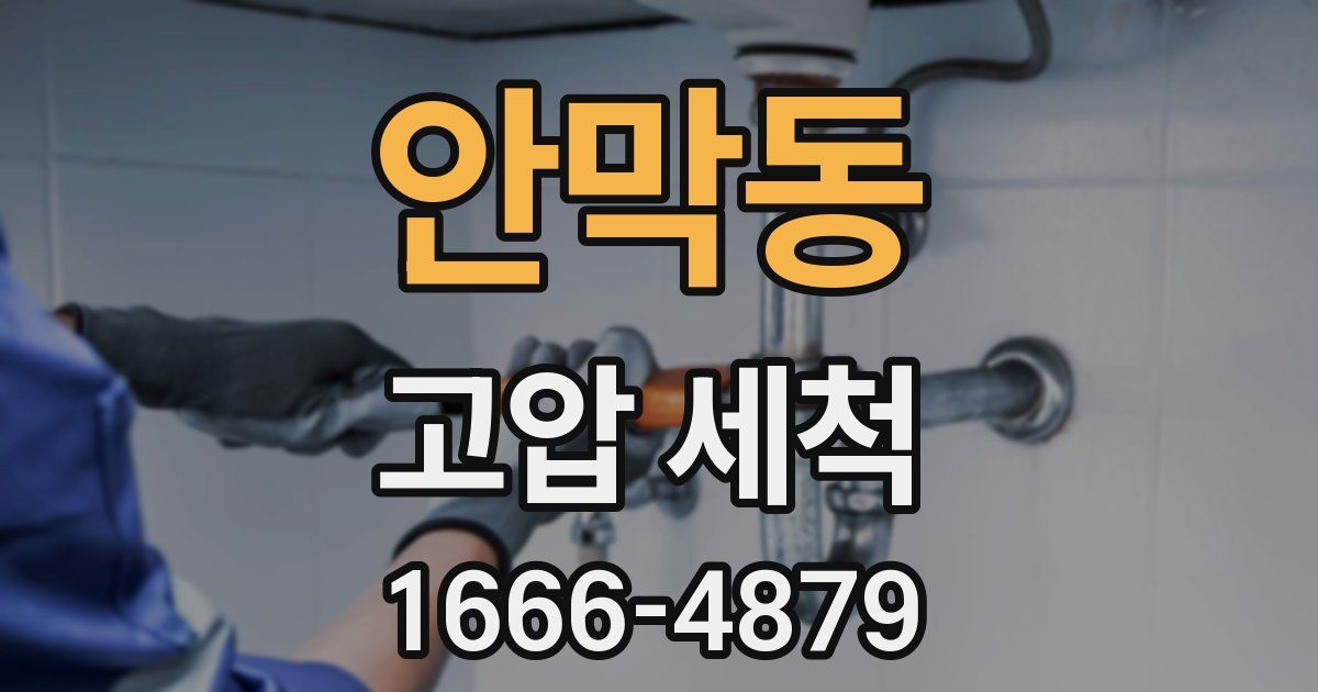 안막동 고압 세척