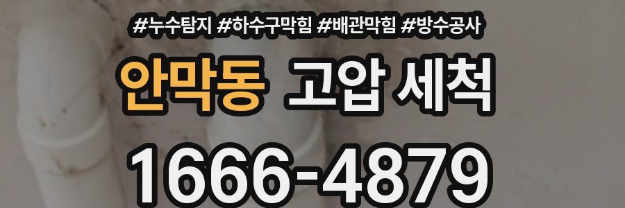 안막동 고압 세척