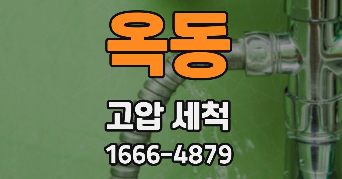 옥동 고압 세척