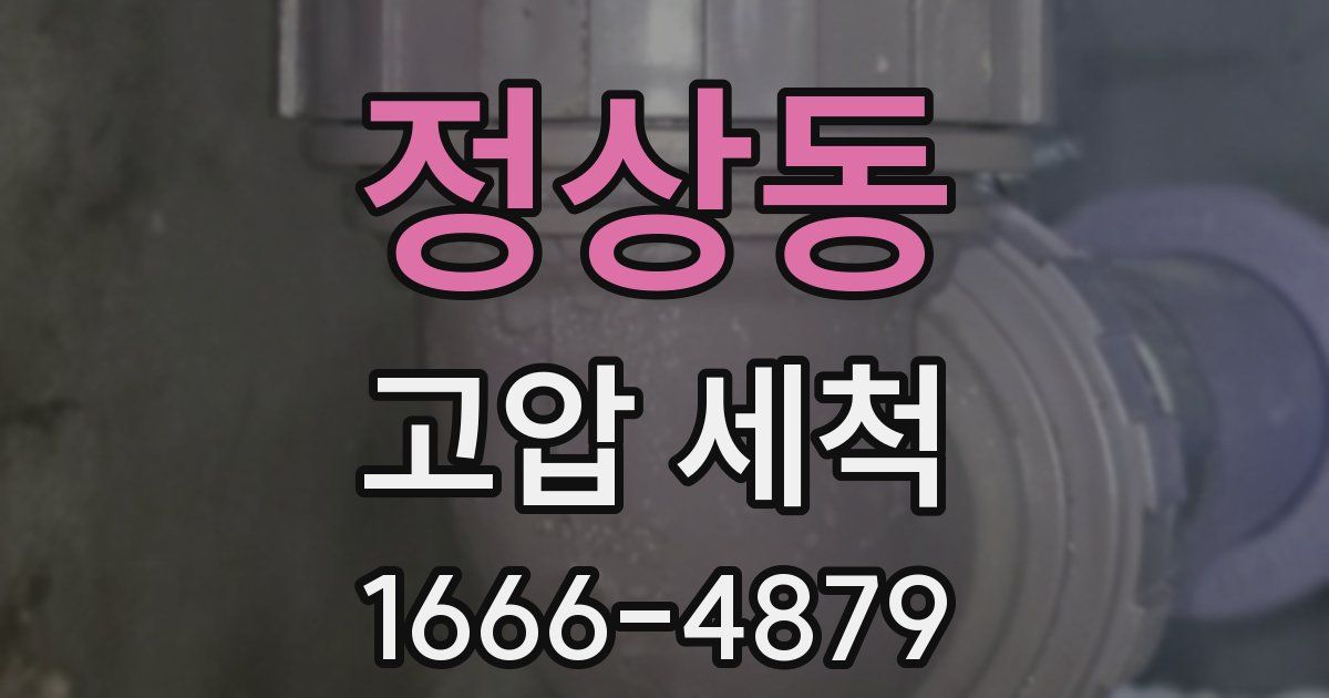 정상동 고압 세척