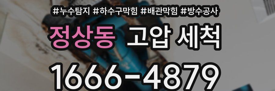정상동 고압 세척