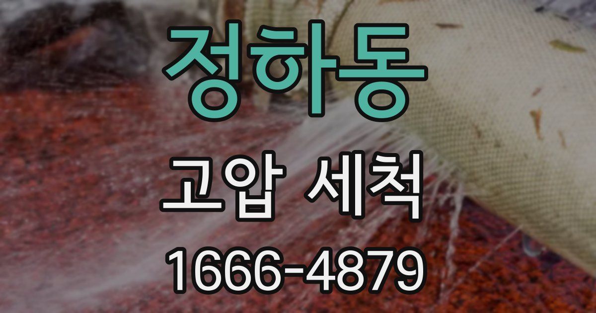 정하동 고압 세척