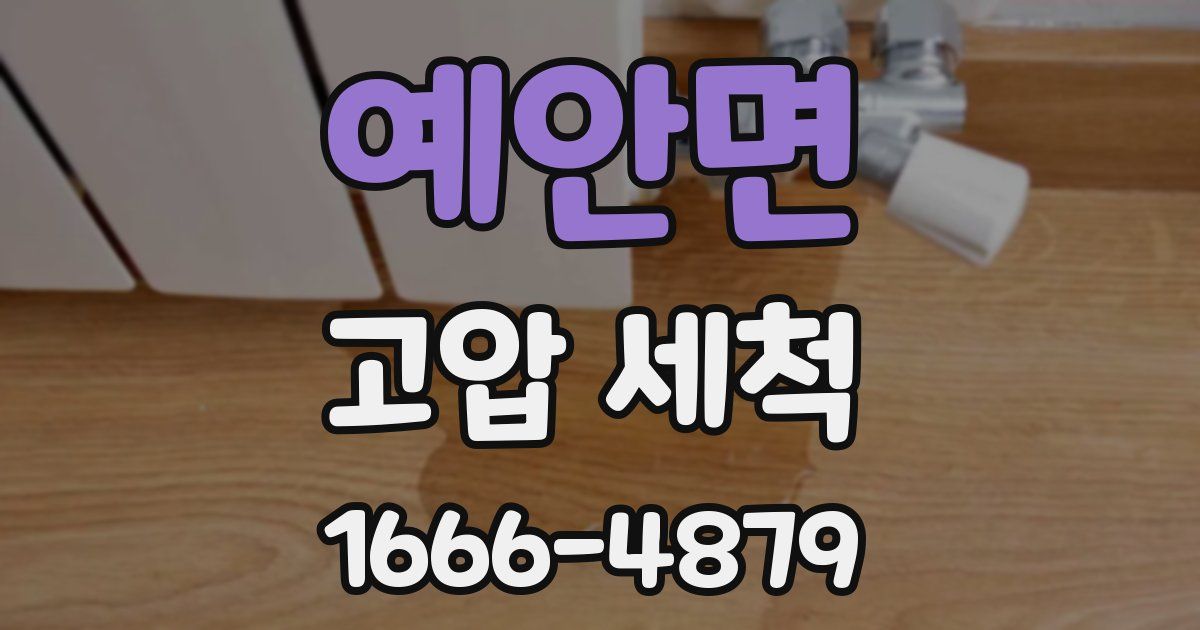예안면 고압 세척