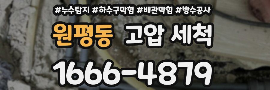 원평동 고압 세척