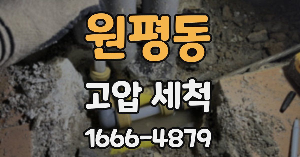 원평동 고압 세척