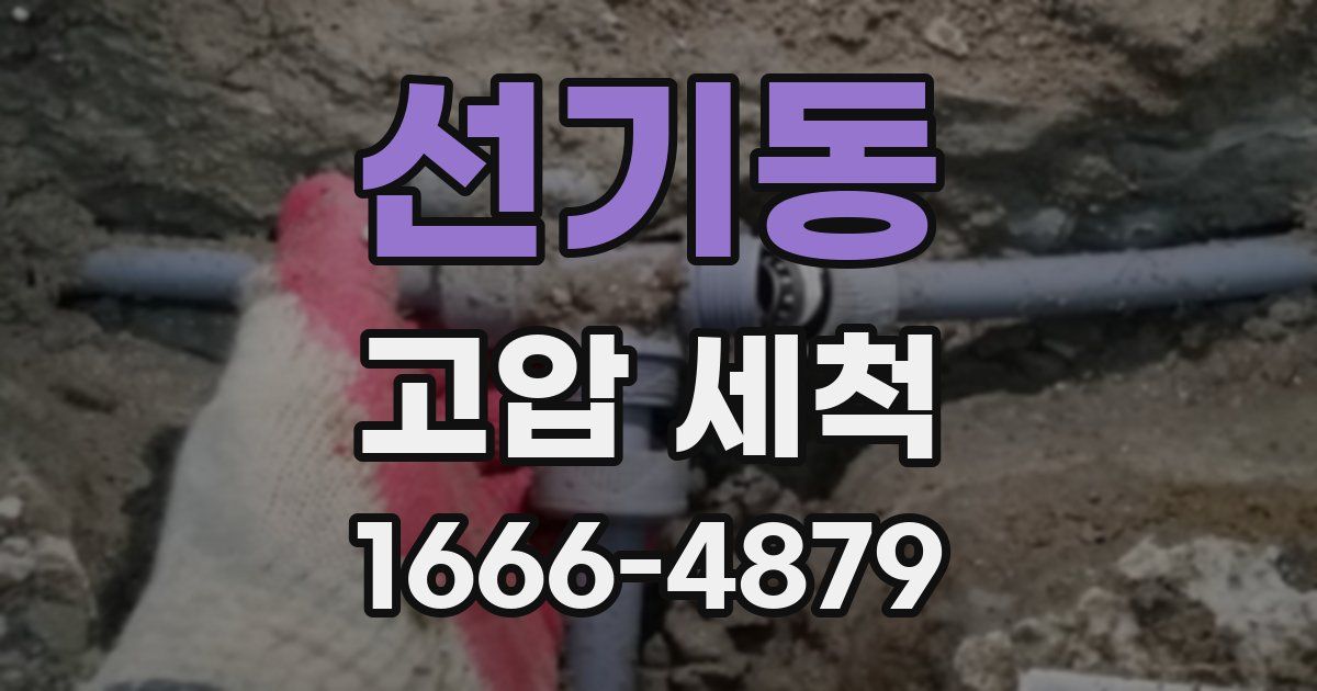 선기동 고압 세척