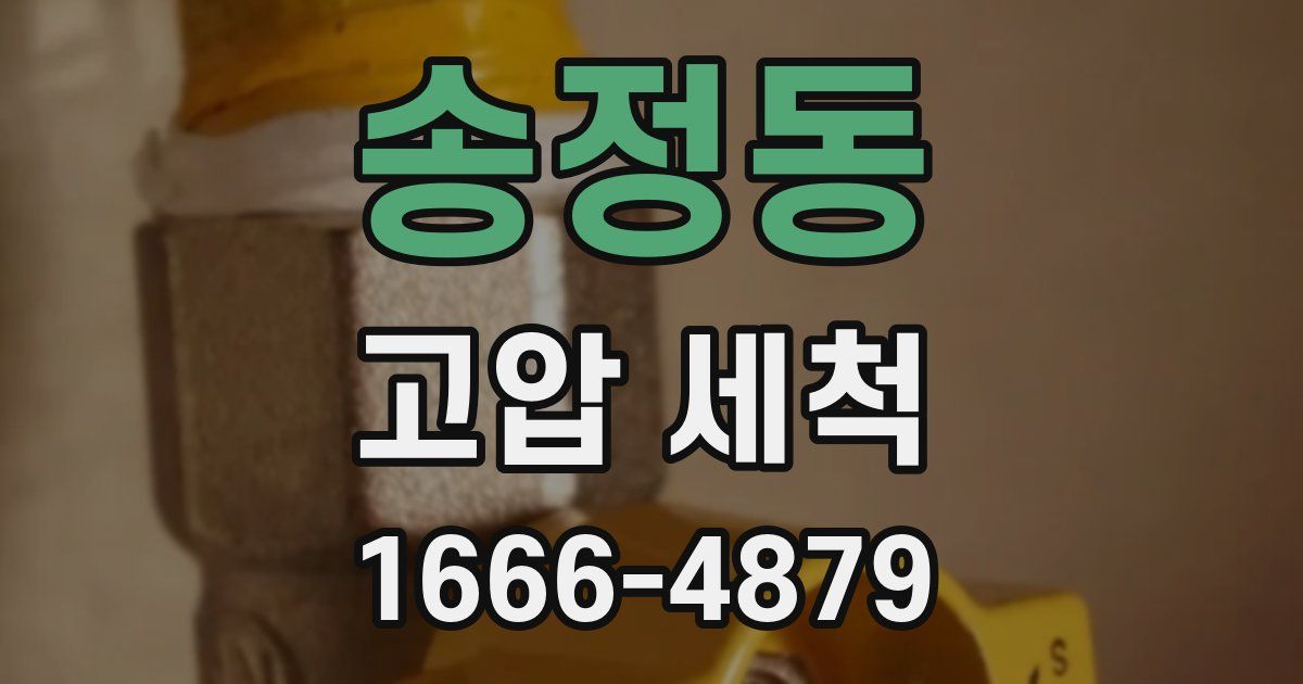 송정동 고압 세척