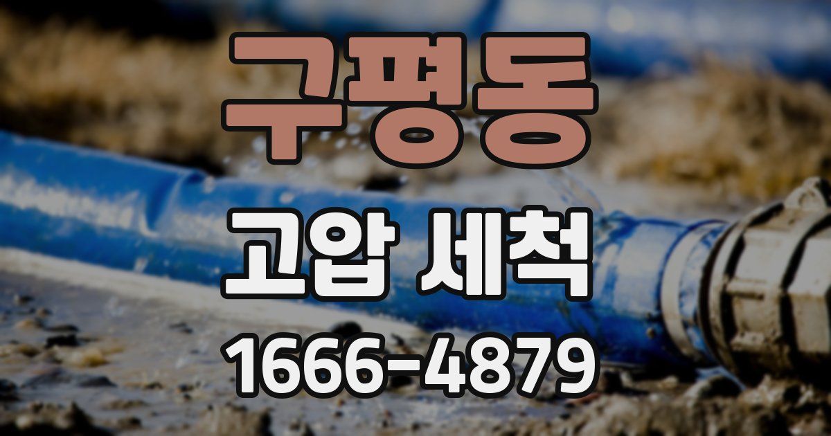 구평동 고압 세척
