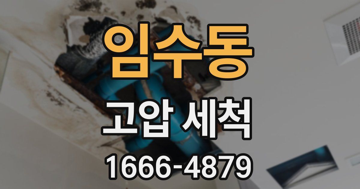 임수동 고압 세척