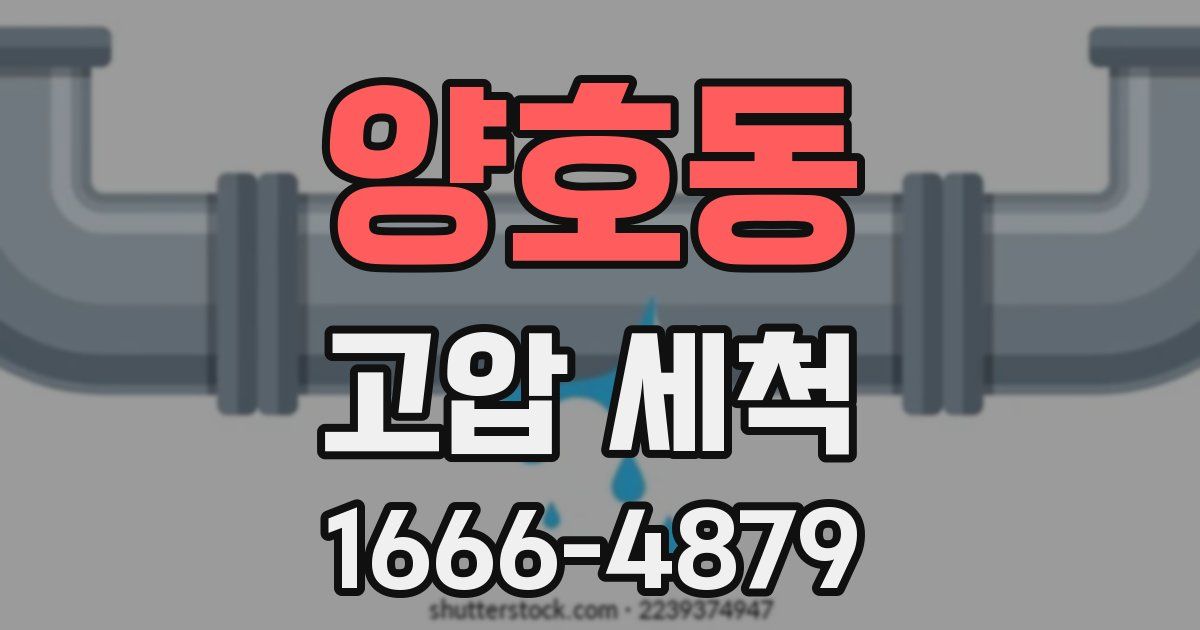 양호동 고압 세척