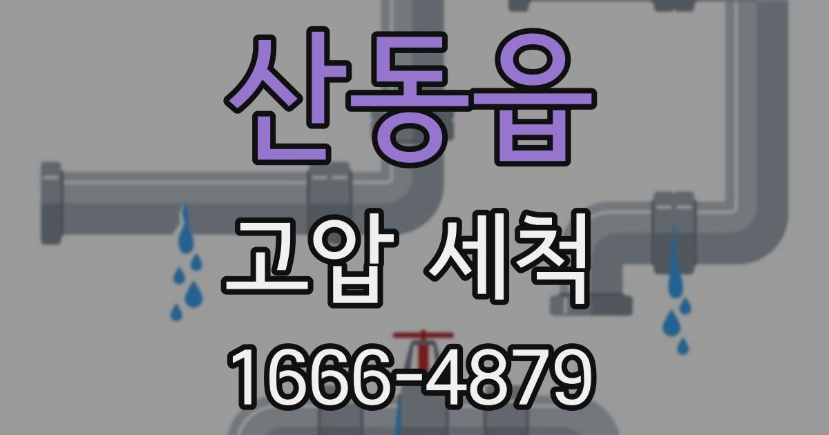 산동읍 고압 세척
