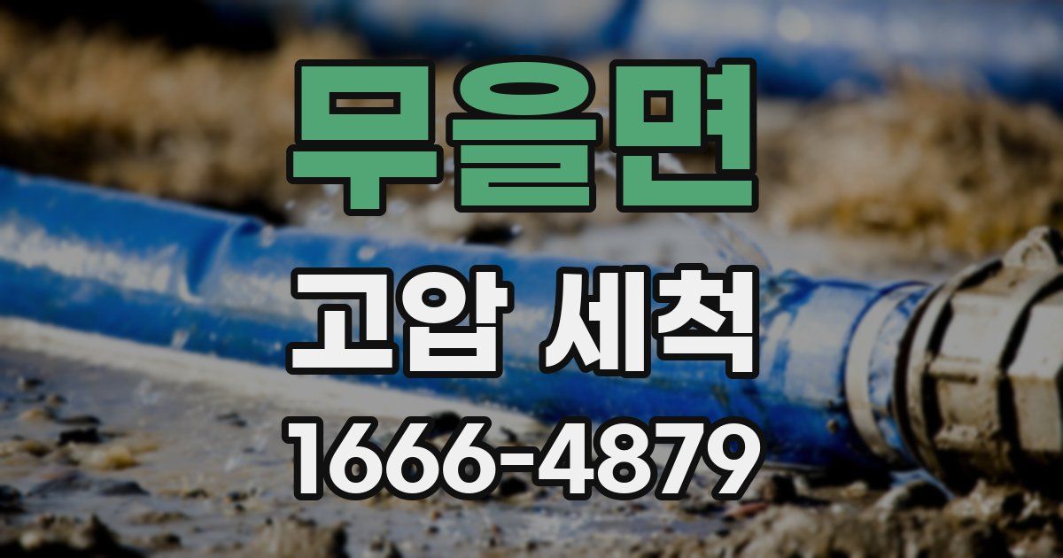 무을면 고압 세척