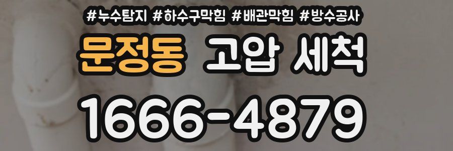 문정동 고압 세척