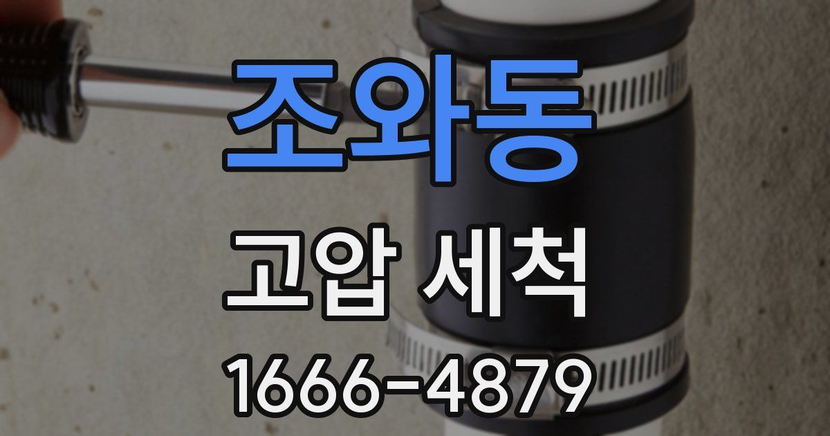 조와동 고압 세척