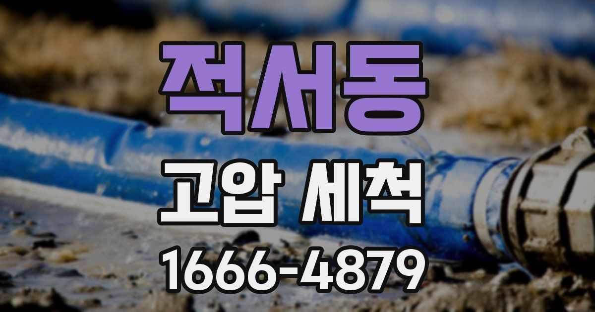 적서동 고압 세척