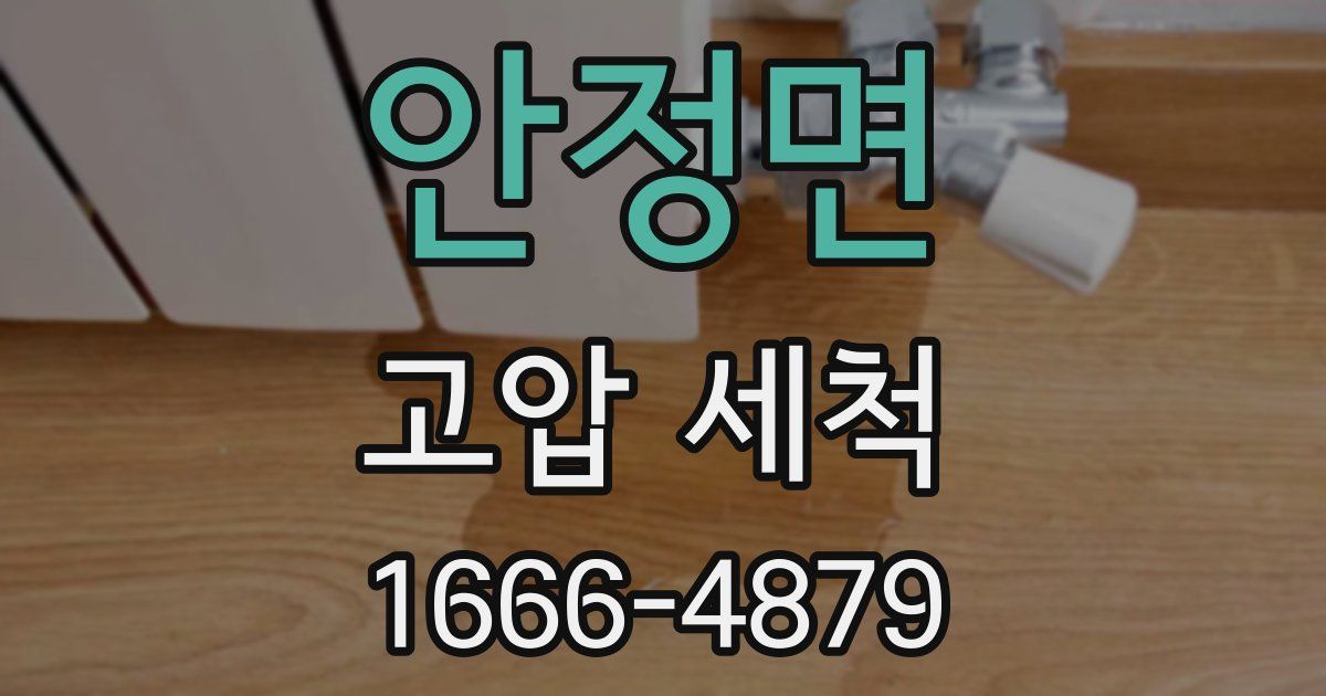 안정면 고압 세척