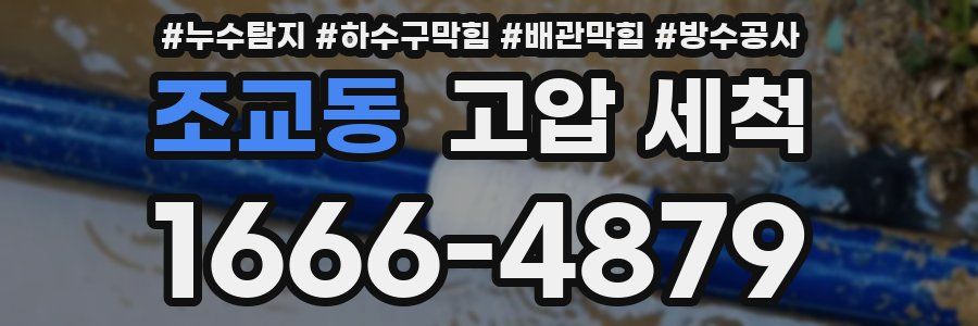 조교동 고압 세척