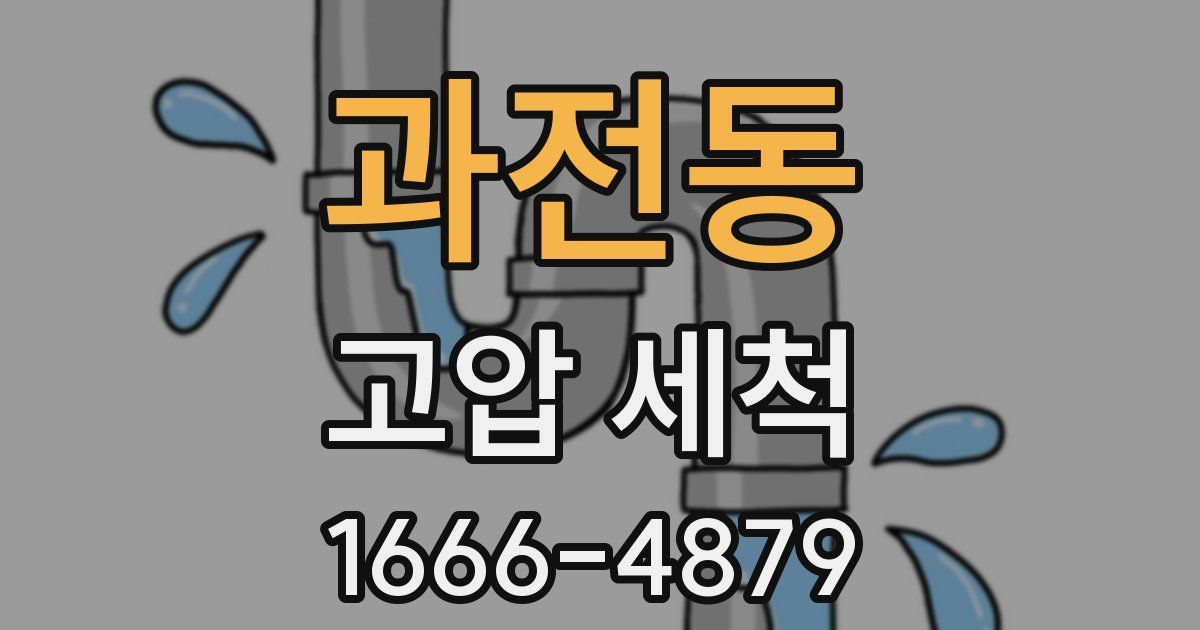 과전동 고압 세척