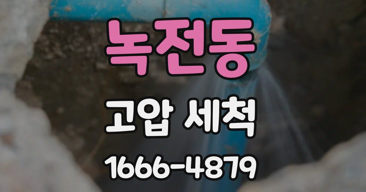 녹전동 고압 세척