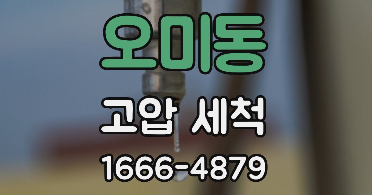 오미동 고압 세척