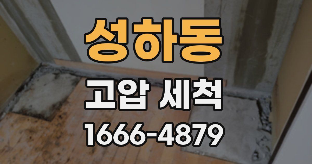 성하동 고압 세척